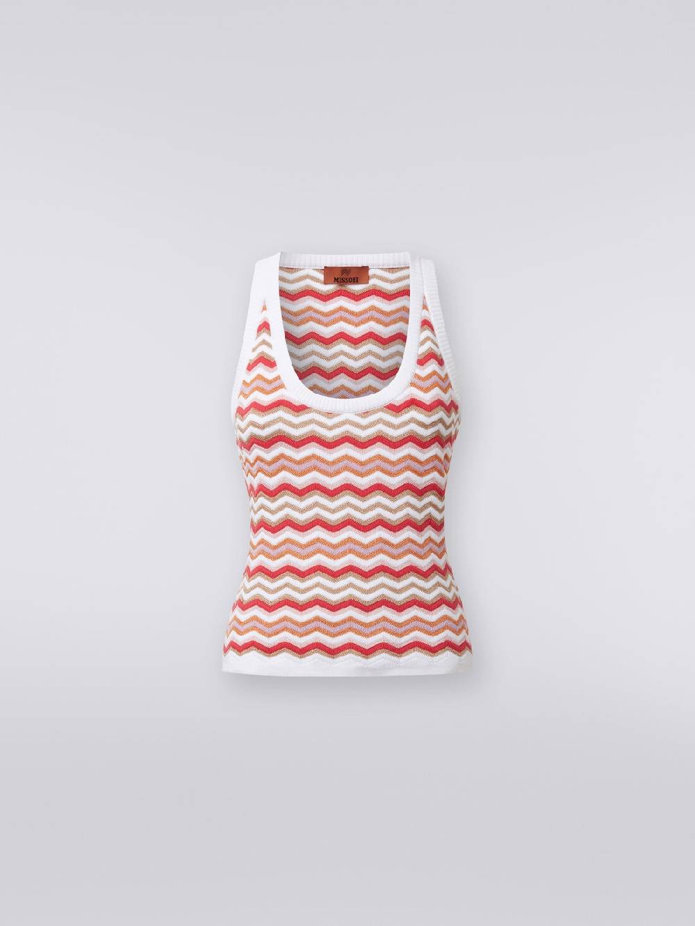 M Missoni Canottiera in maglia di cotone e viscosa zig zag Pezzi Unici