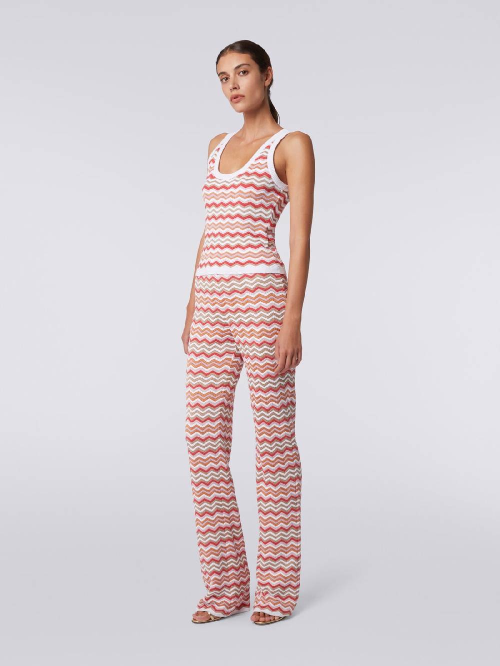 M Missoni Canottiera in maglia di cotone e viscosa zig zag Pezzi Unici