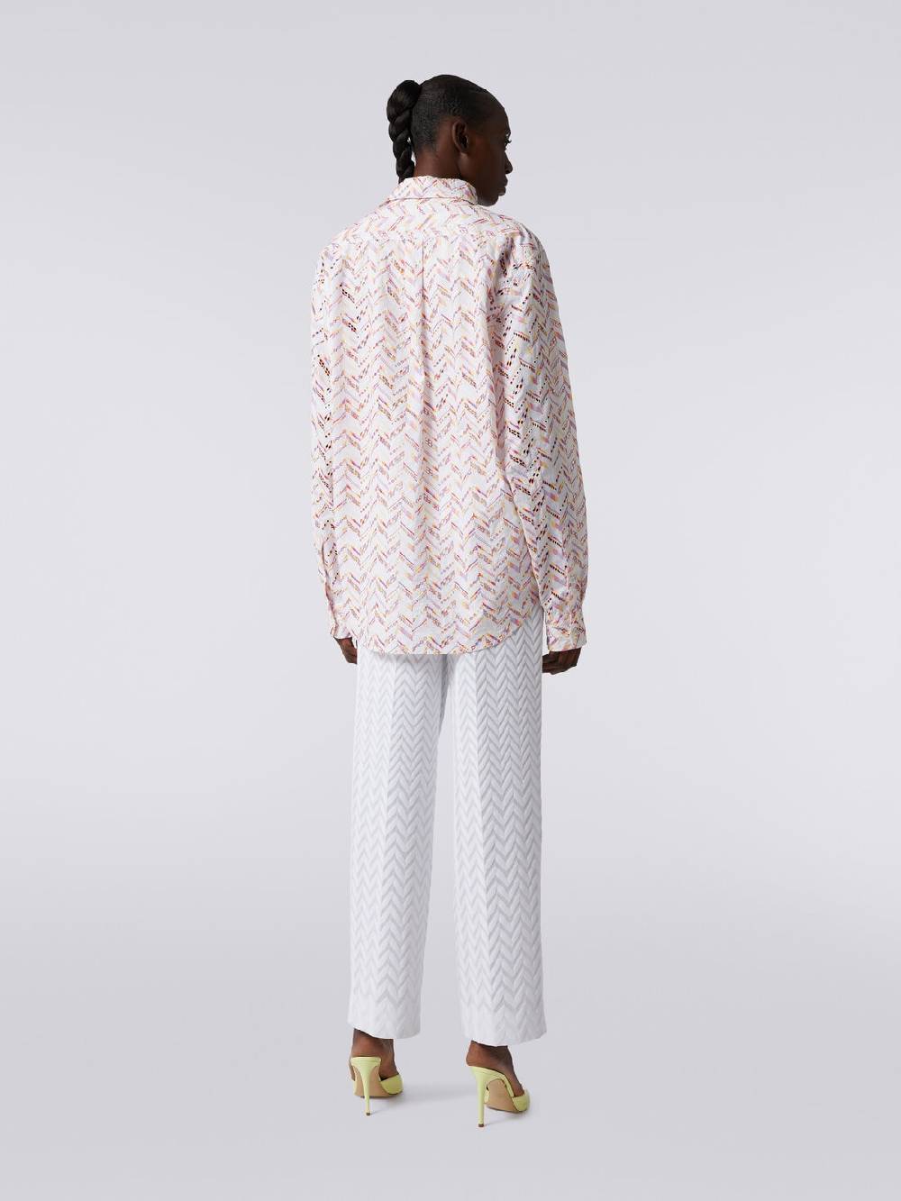 M Missoni Camicia in popeline di cotone con pizzo sangallo I Più Venduti