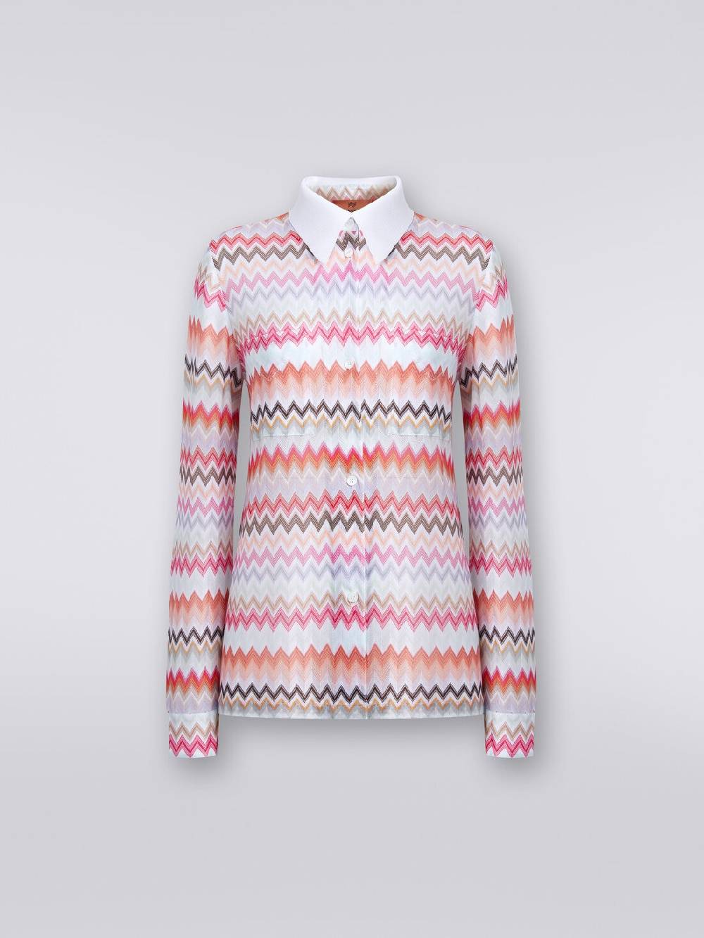 M Missoni Camicia in cotone e viscosa zig zag Vendite Flash