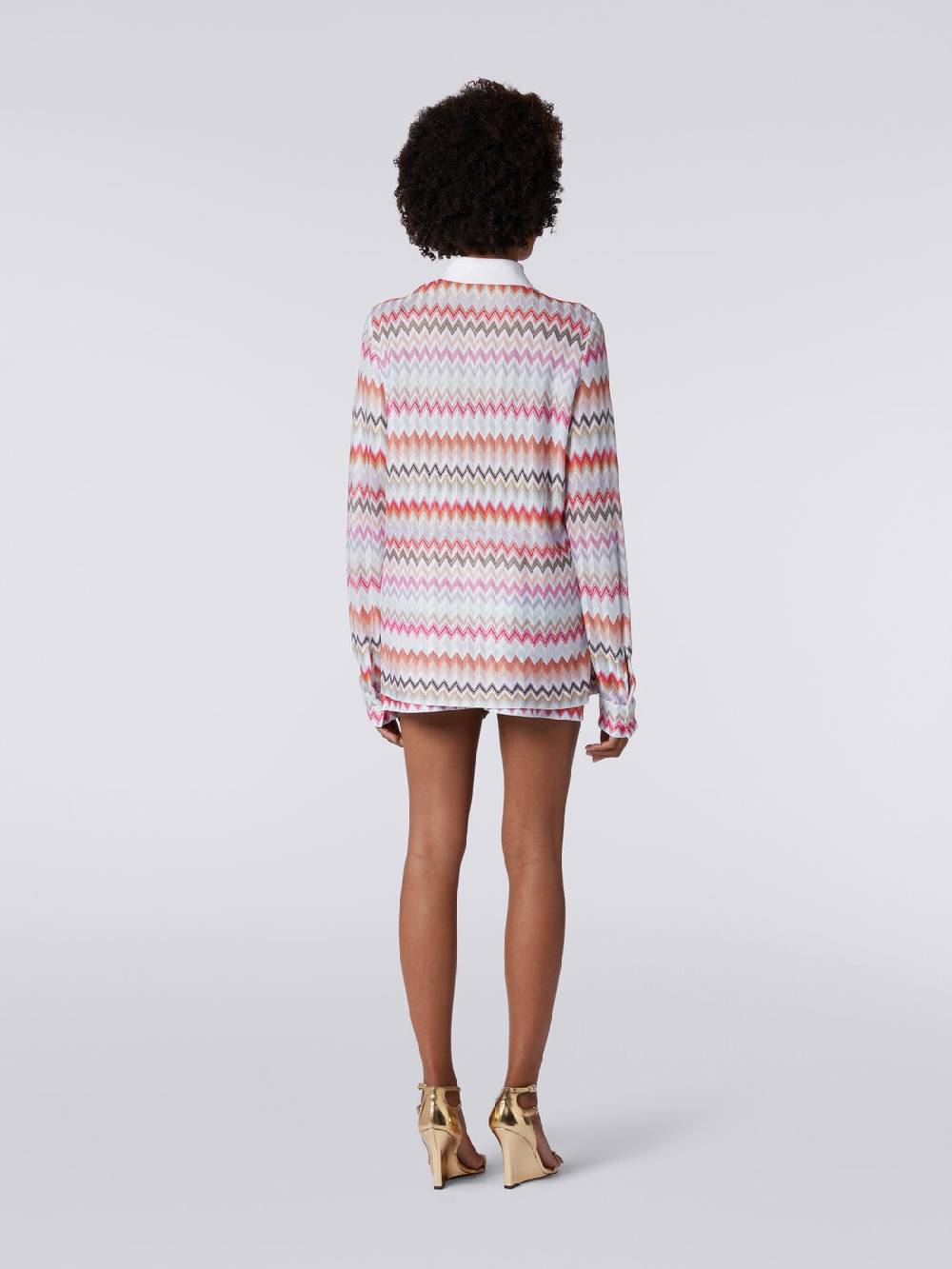 M Missoni Camicia in cotone e viscosa zig zag Vendite Flash