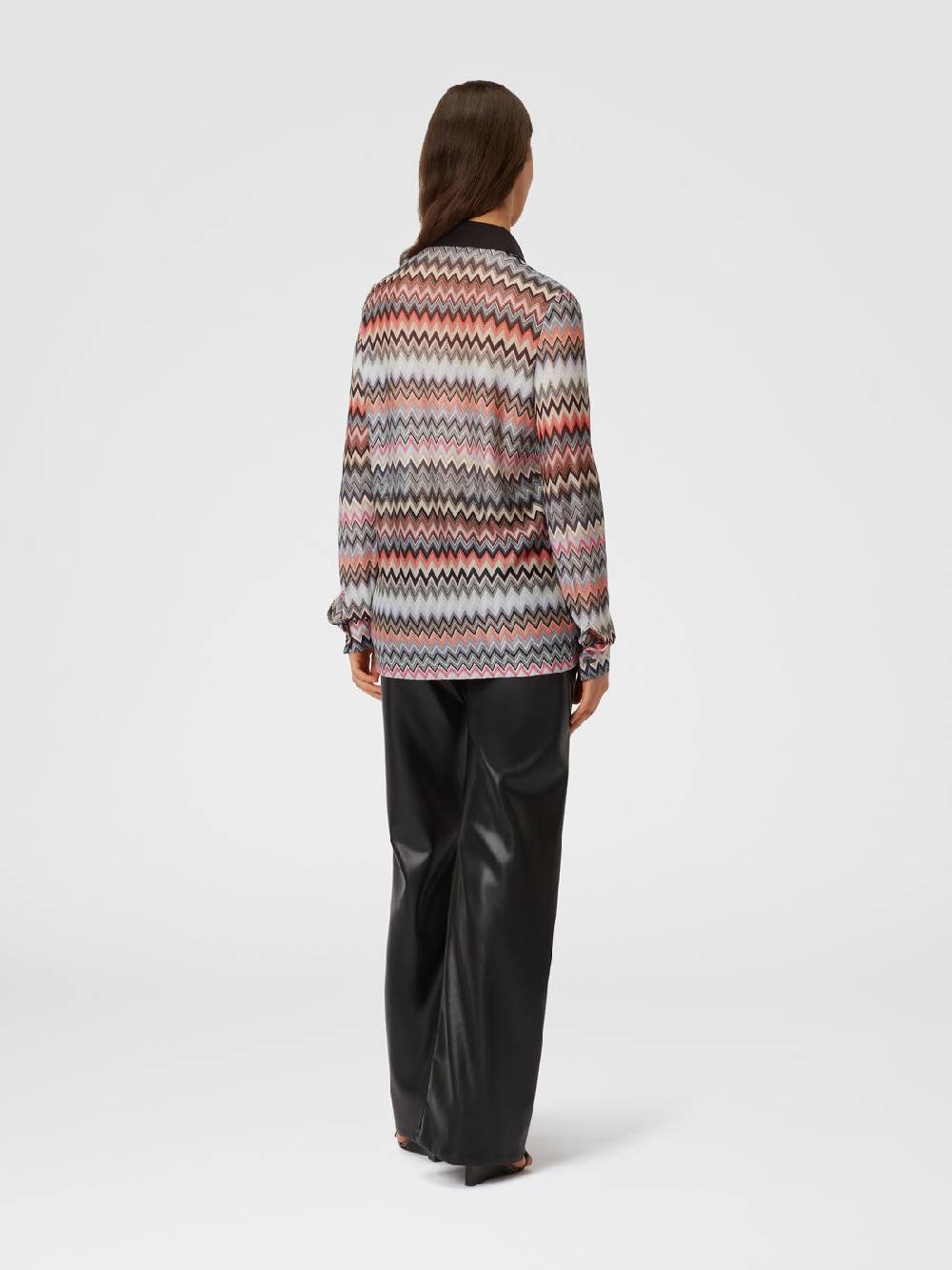 M Missoni Camicia in cotone e viscosa zig zag Negozio