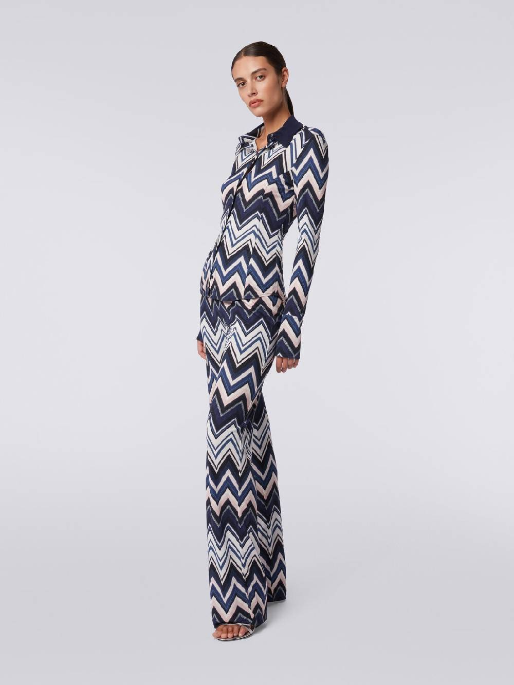 M Missoni Camicia in viscosa con stampa zig zag In Saldo