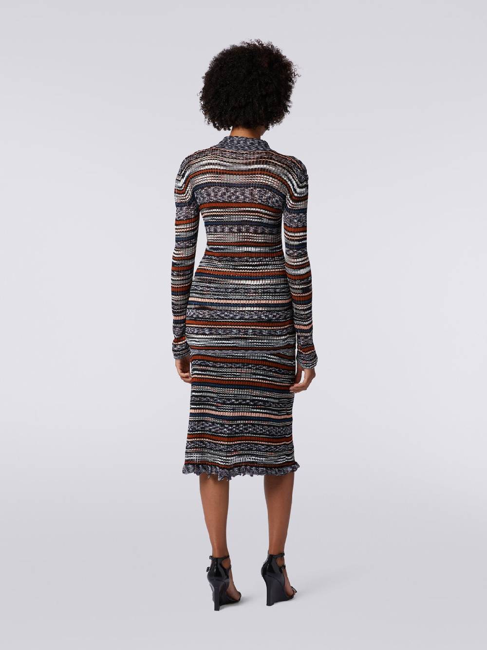 M Missoni Camicia in maglia di viscosa a costine fiammata Nuova