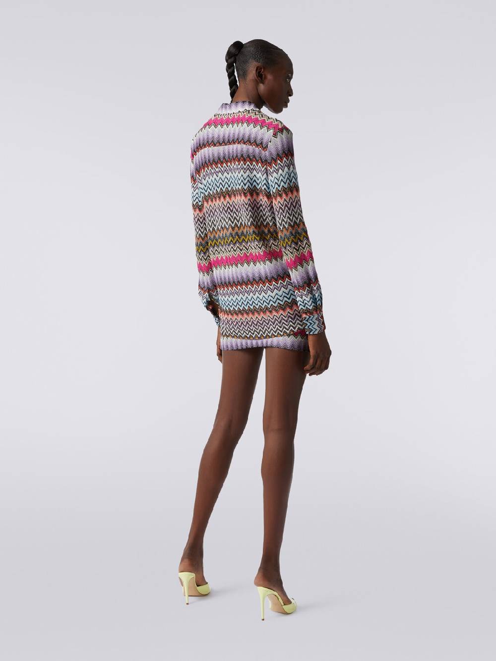 M Missoni Camicia in maglia di viscosa chevron con lurex Sottocosto