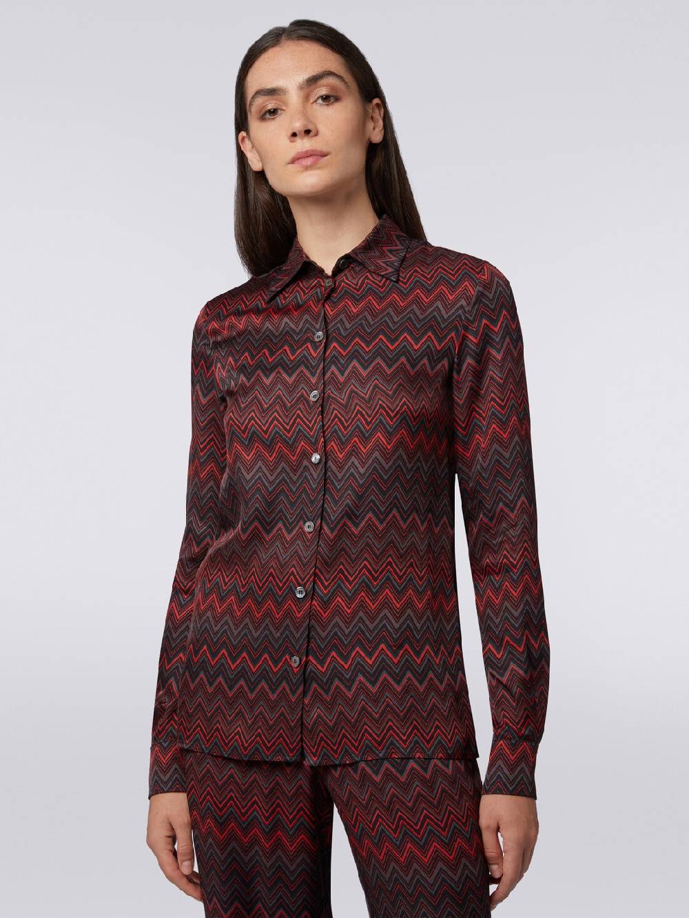 M Missoni Camicia in viscosa jacquard a zig zag 2025