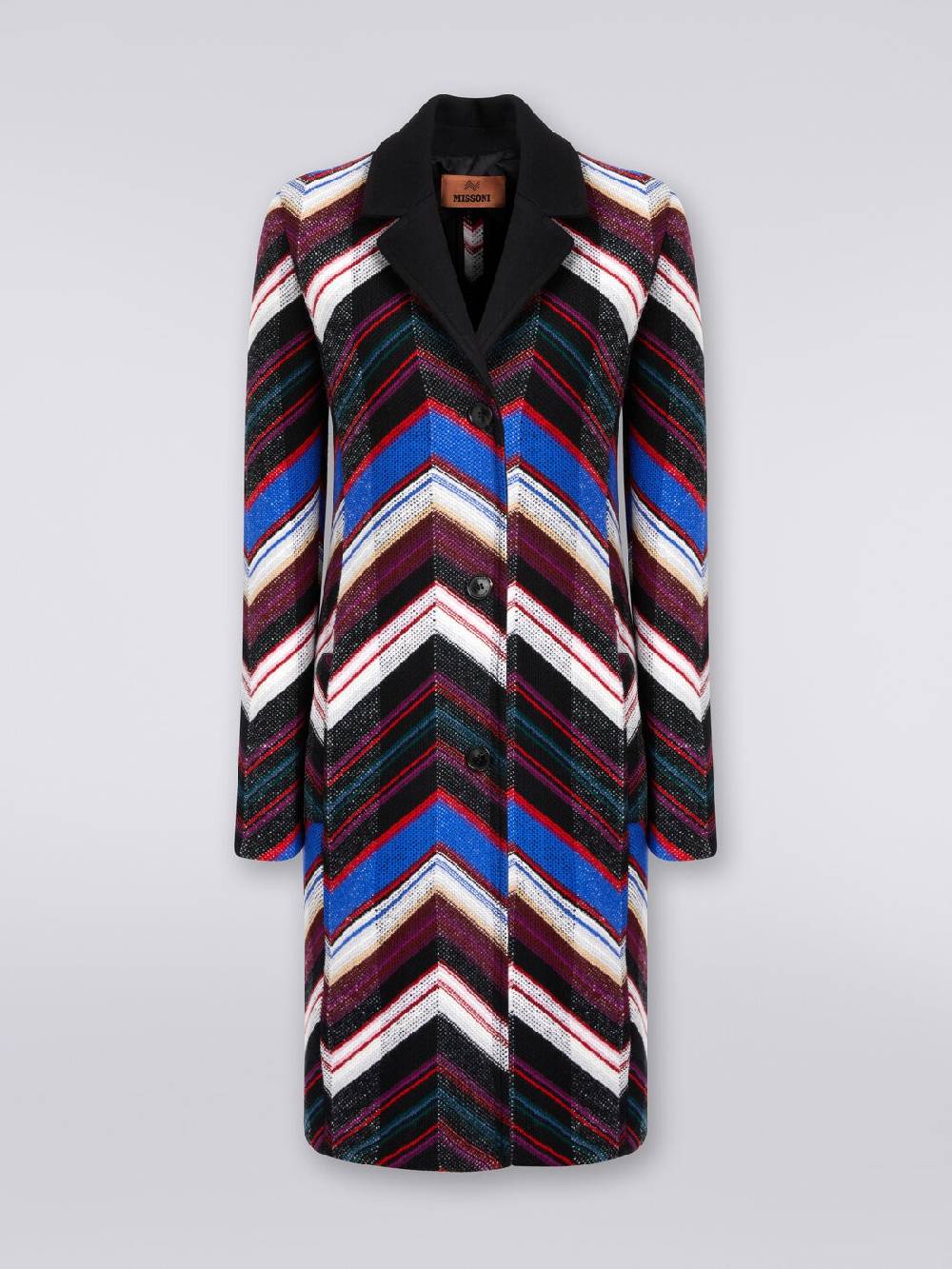M Missoni Cappotto in lana con trama a zig zag In Linea
