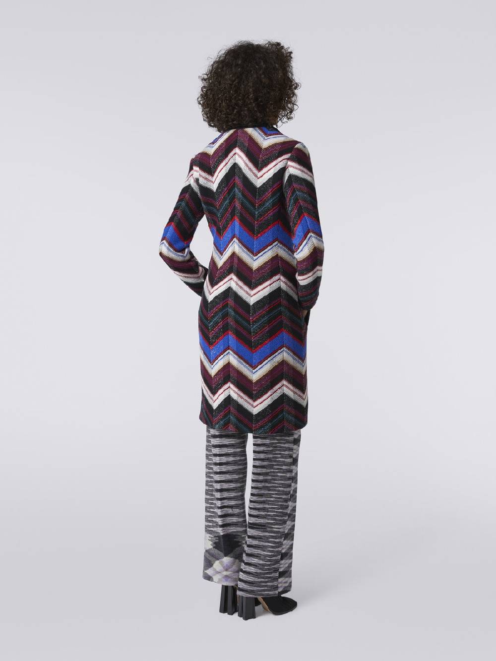 M Missoni Cappotto in lana con trama a zig zag In Linea