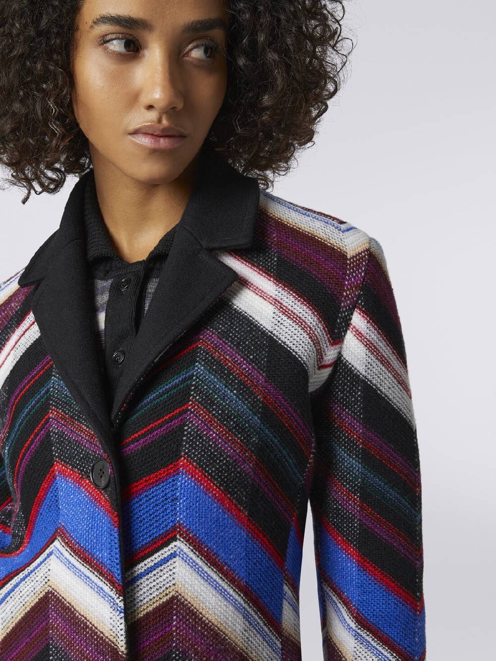 M Missoni Cappotto in lana con trama a zig zag In Linea