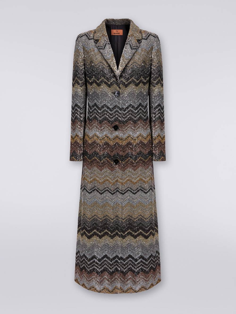 M Missoni Cappotto lungo in misto viscosa con paillettes Qualità