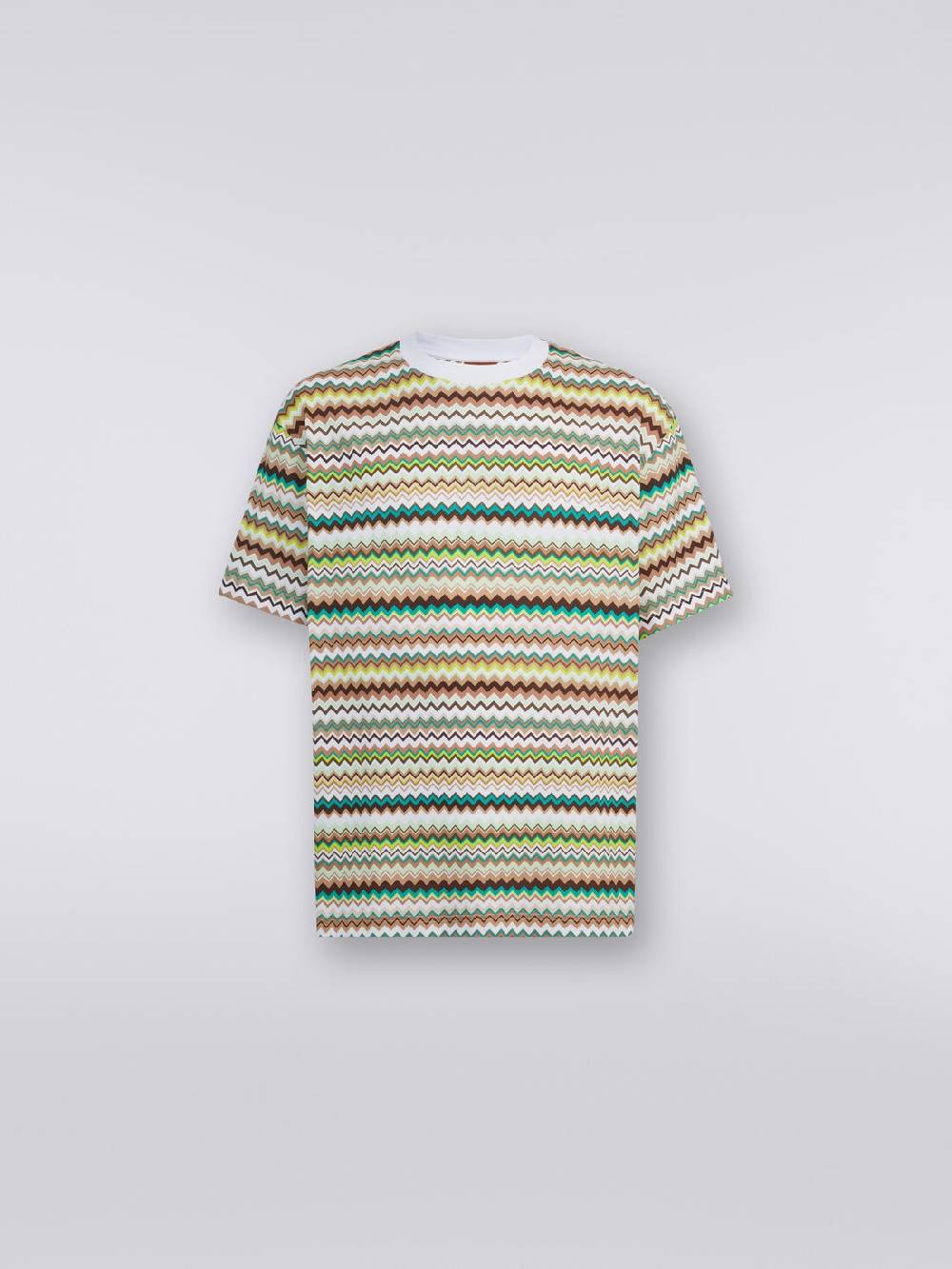 M Missoni T-shirt oversize in cotone con stampa zig zag Promozione Limitata