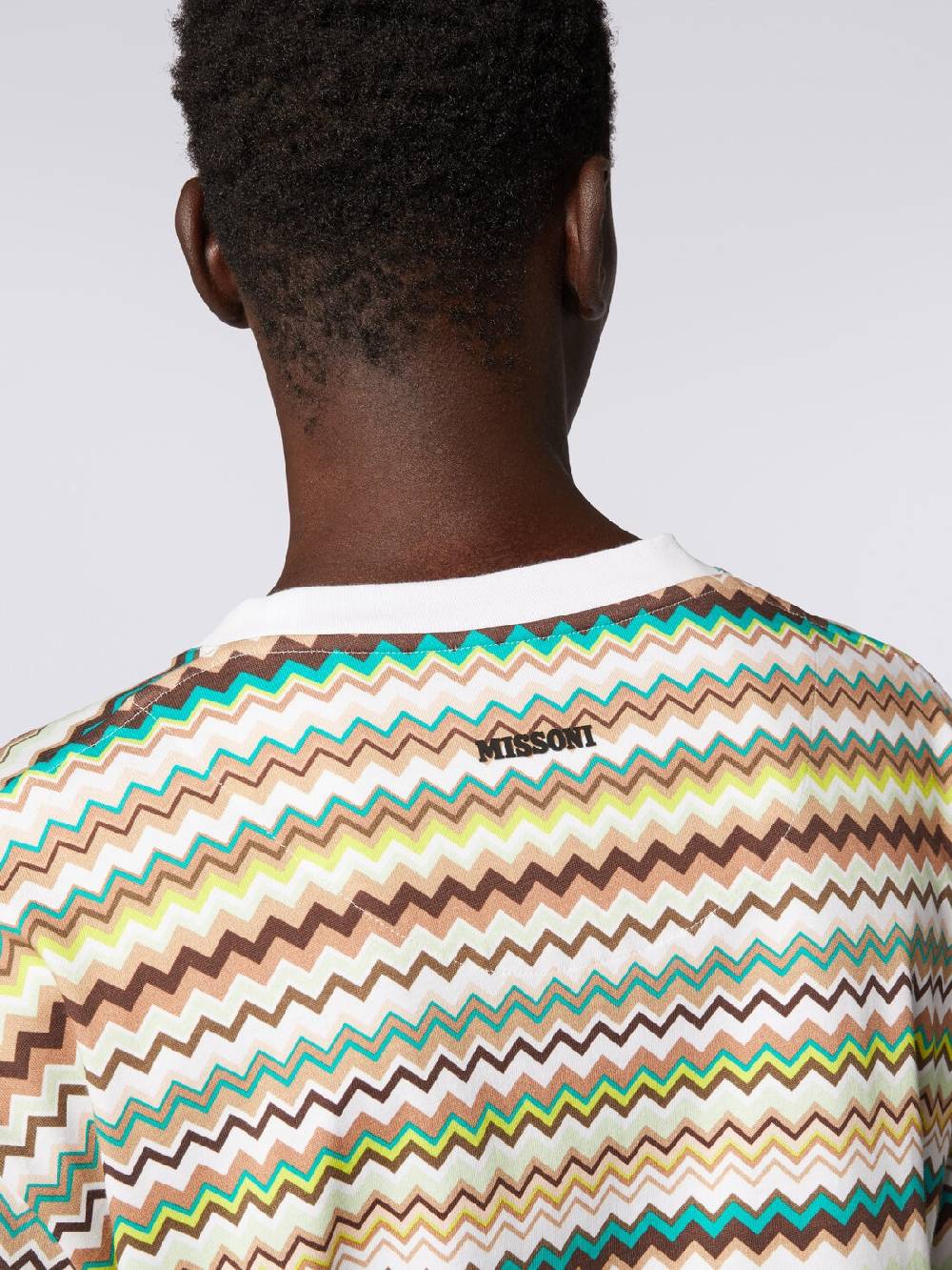 M Missoni T-shirt oversize in cotone con stampa zig zag Promozione Limitata