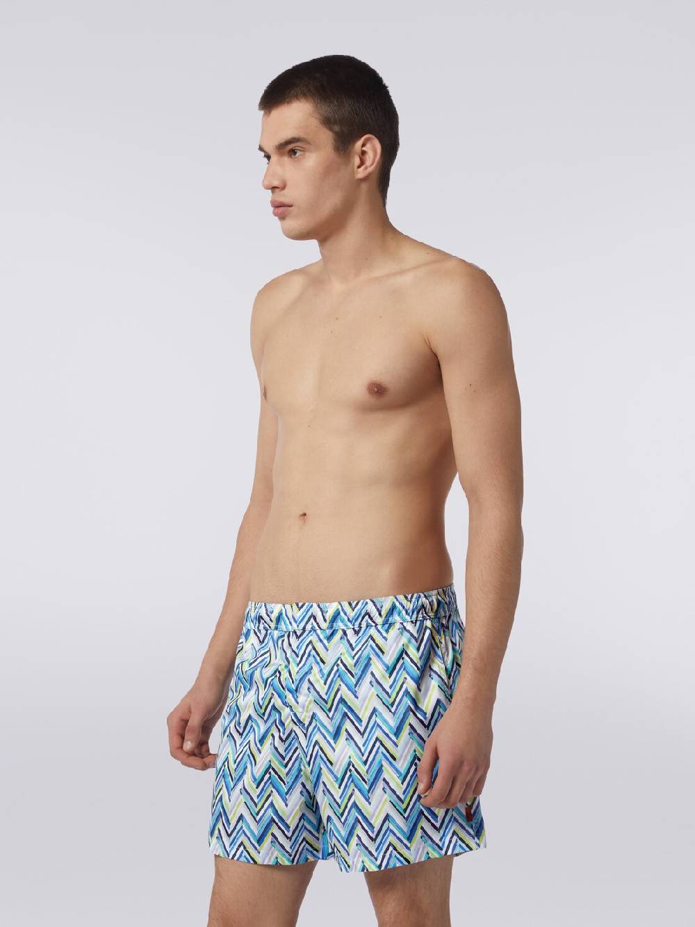 M Missoni Boxer mare con stampa zig zag effetto spennellate Fino Al -60%
