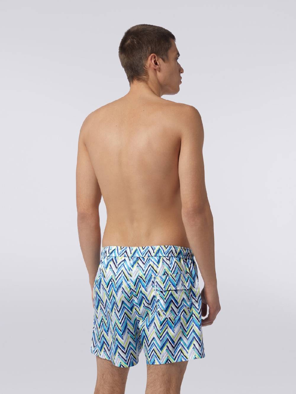 M Missoni Boxer mare con stampa zig zag effetto spennellate Fino Al -60%