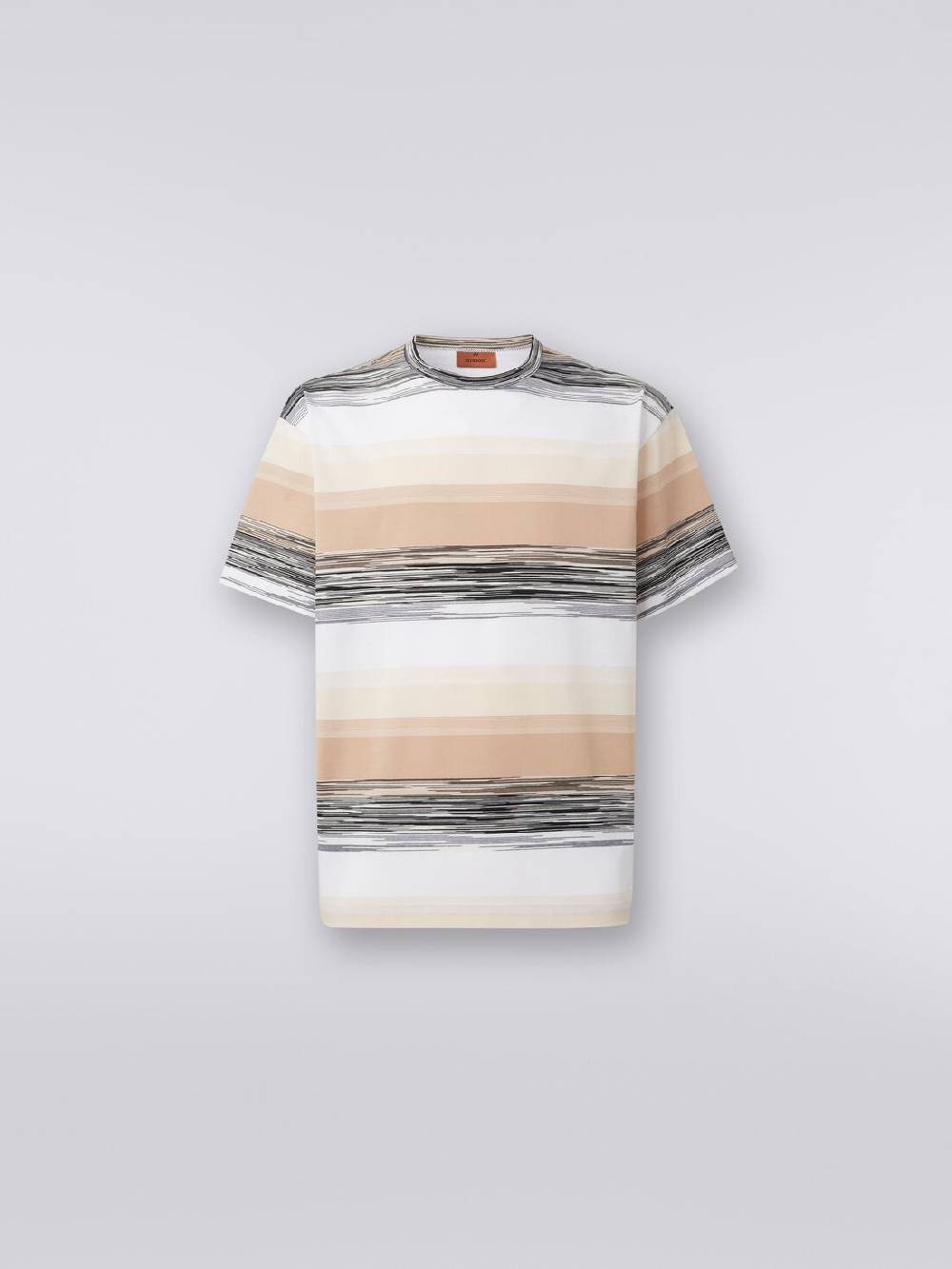 M Missoni T-shirt a maniche corte in cotone con inserti fiammati In Saldo