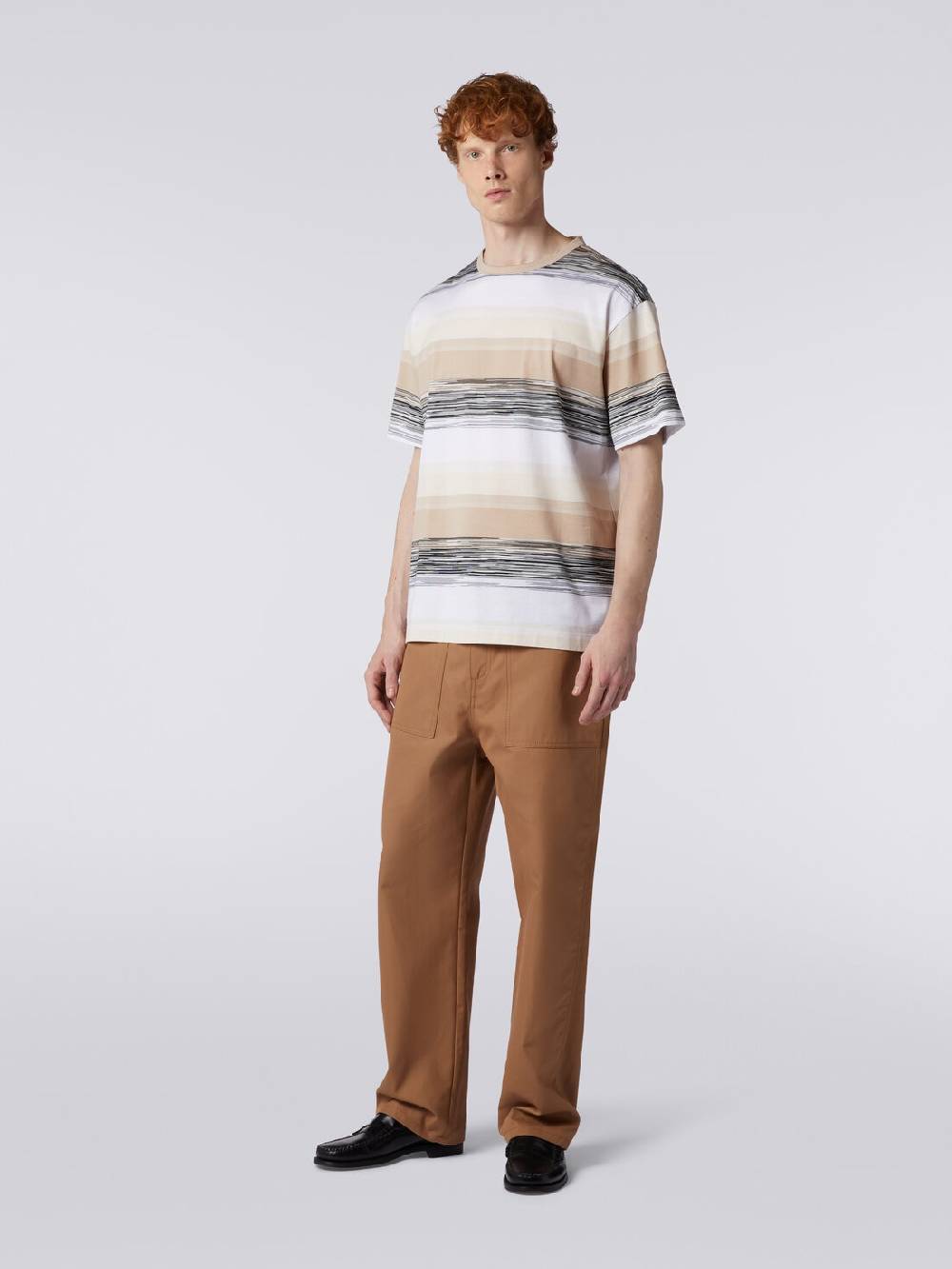M Missoni T-shirt a maniche corte in cotone con inserti fiammati In Saldo