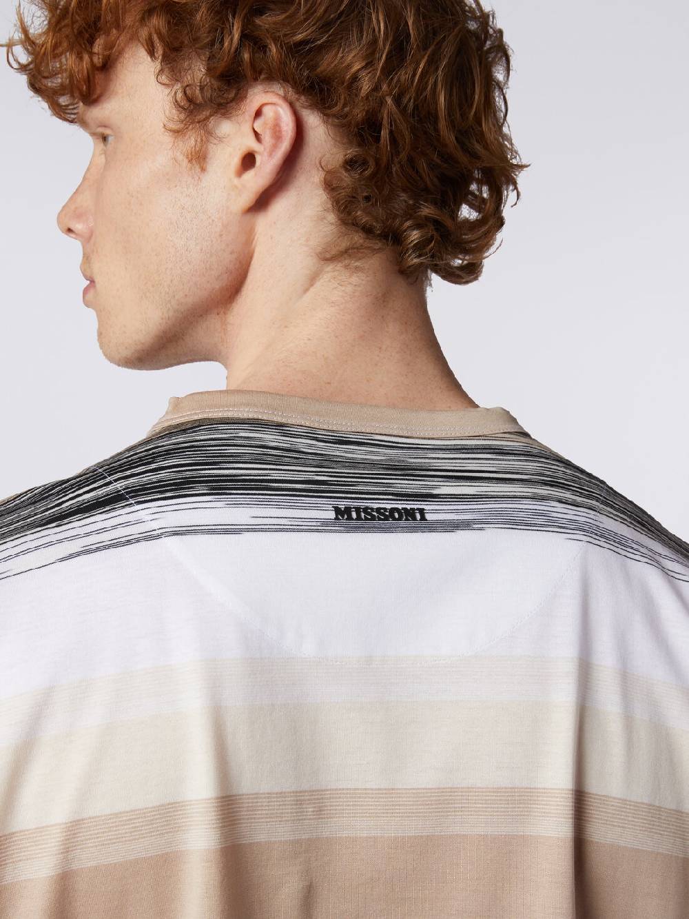 M Missoni T-shirt a maniche corte in cotone con inserti fiammati In Saldo
