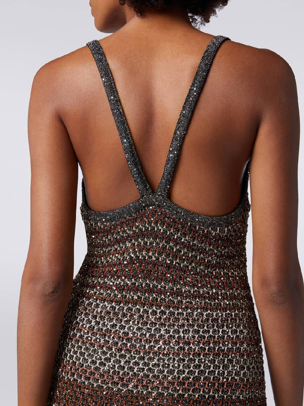 M Missoni Abito lungo in maglia zig zag con trama effetto uncinetto Online