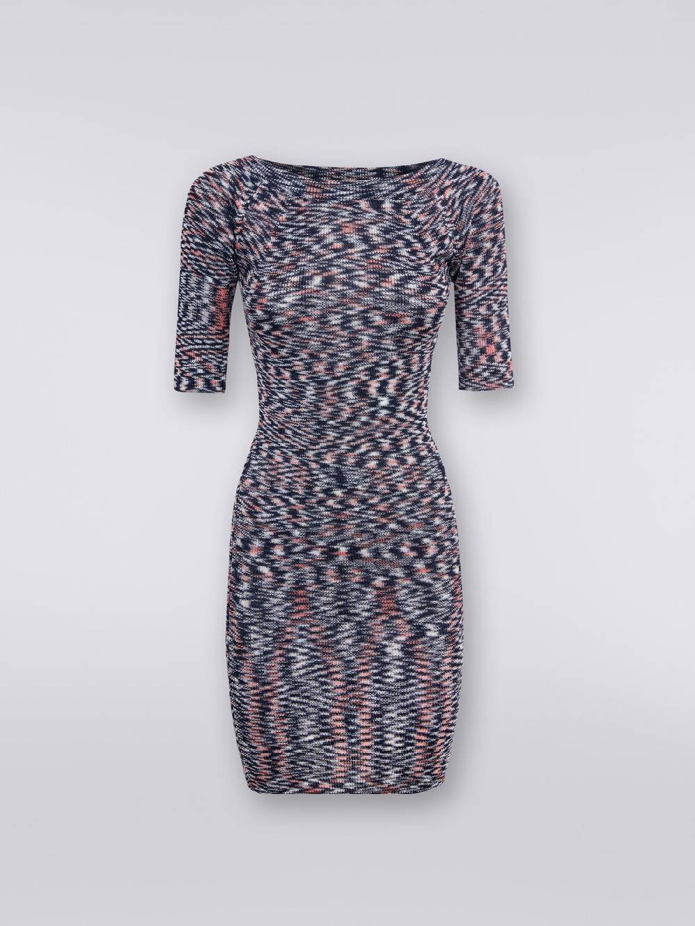 M Missoni Mini-abito a maniche corte in misto viscosa fiammata Outlet