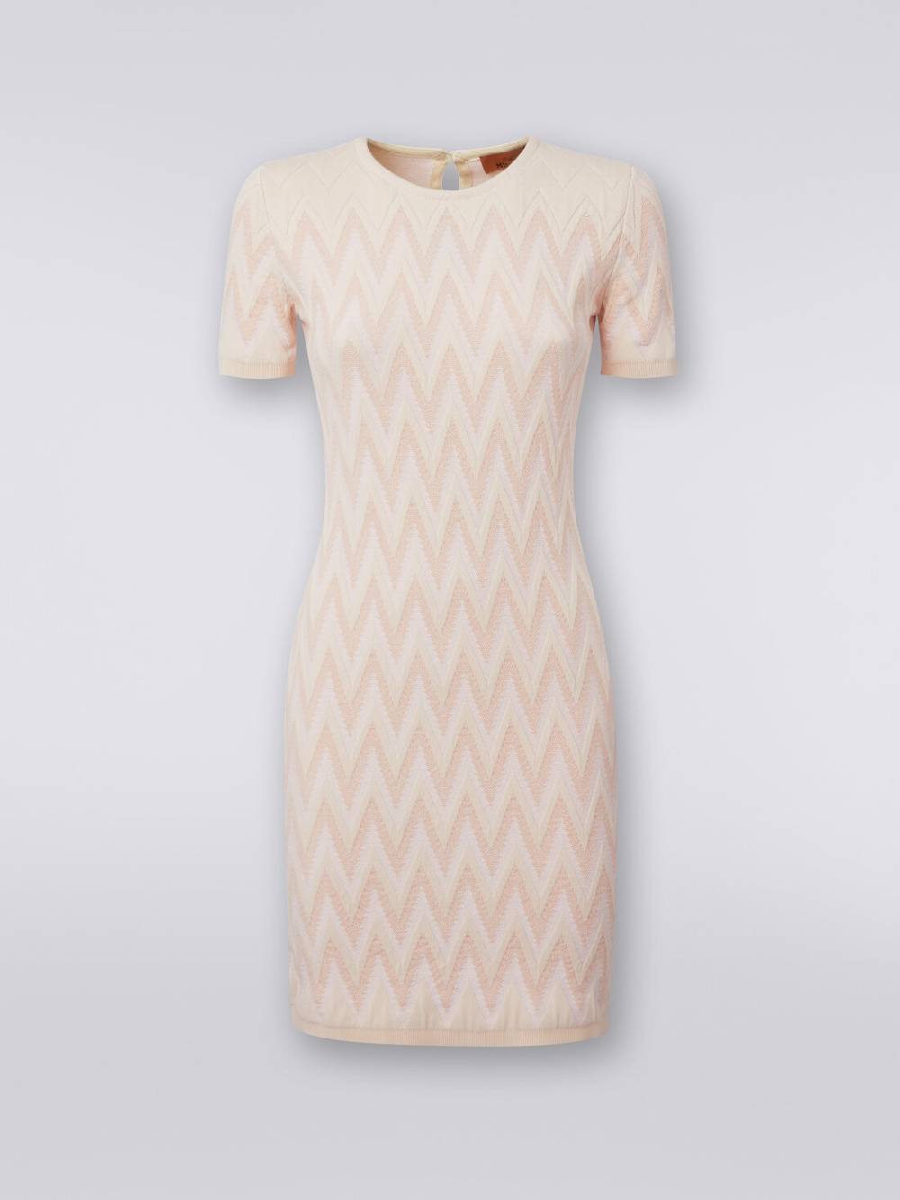 M Missoni Abito girocollo in cotone chevron con lurex Offerta Pasqua