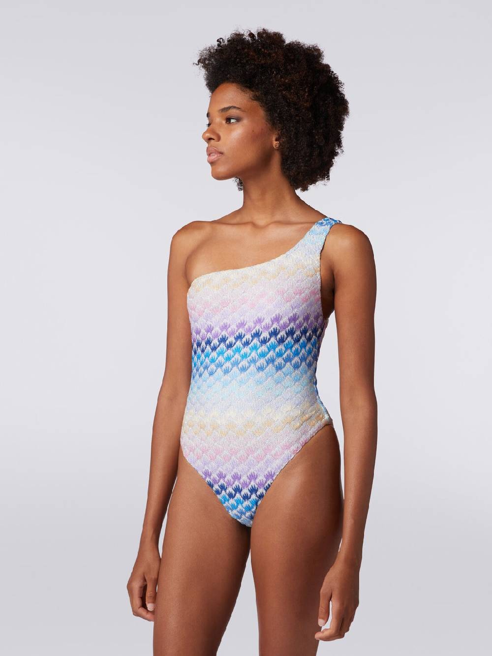 M Missoni Costume intero monospalla effetto pizzo con lurex Vendite Flash
