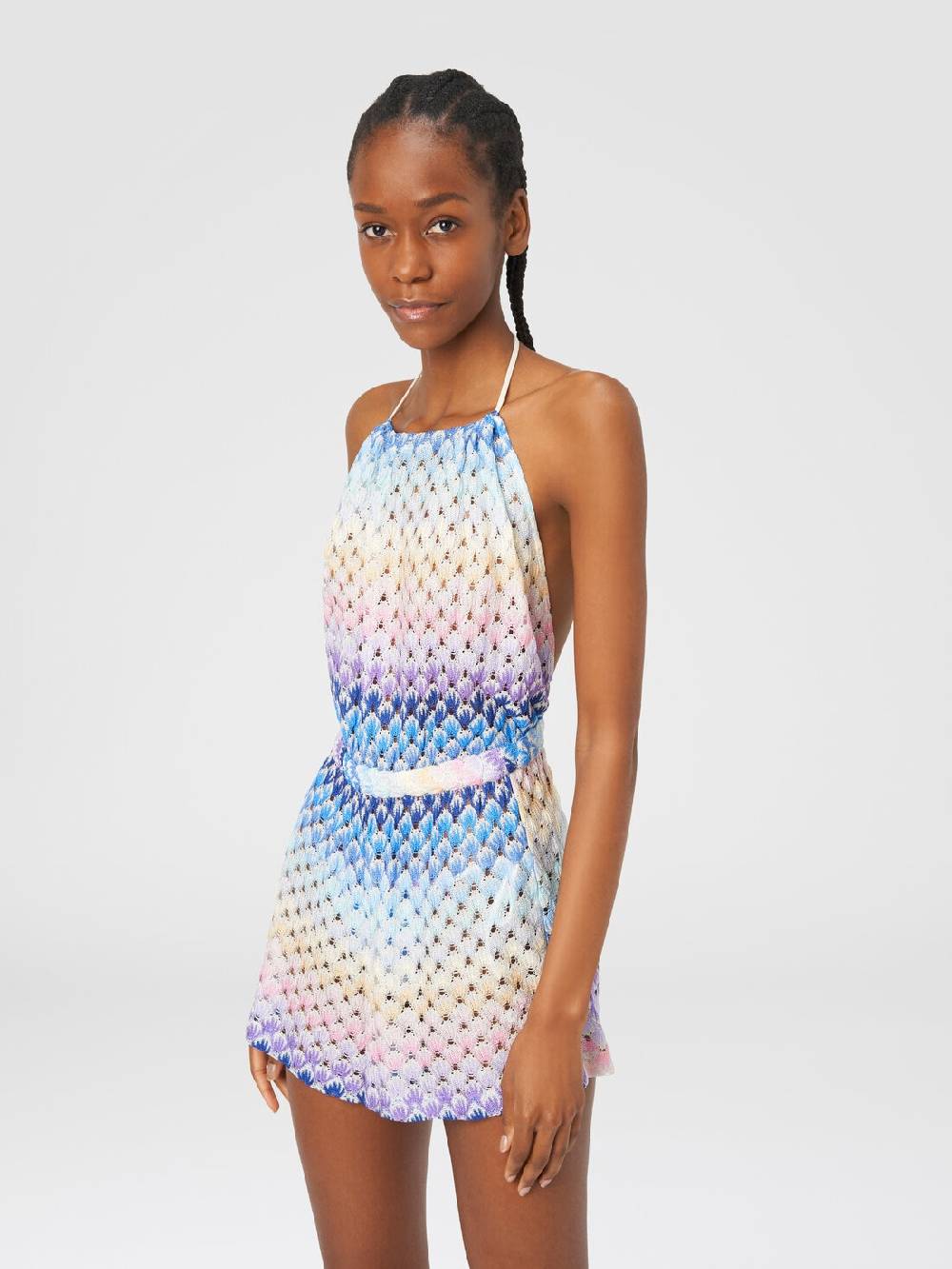 M Missoni Tuta corta in viscosa effetto pizzo dégradé con lurex Negozio
