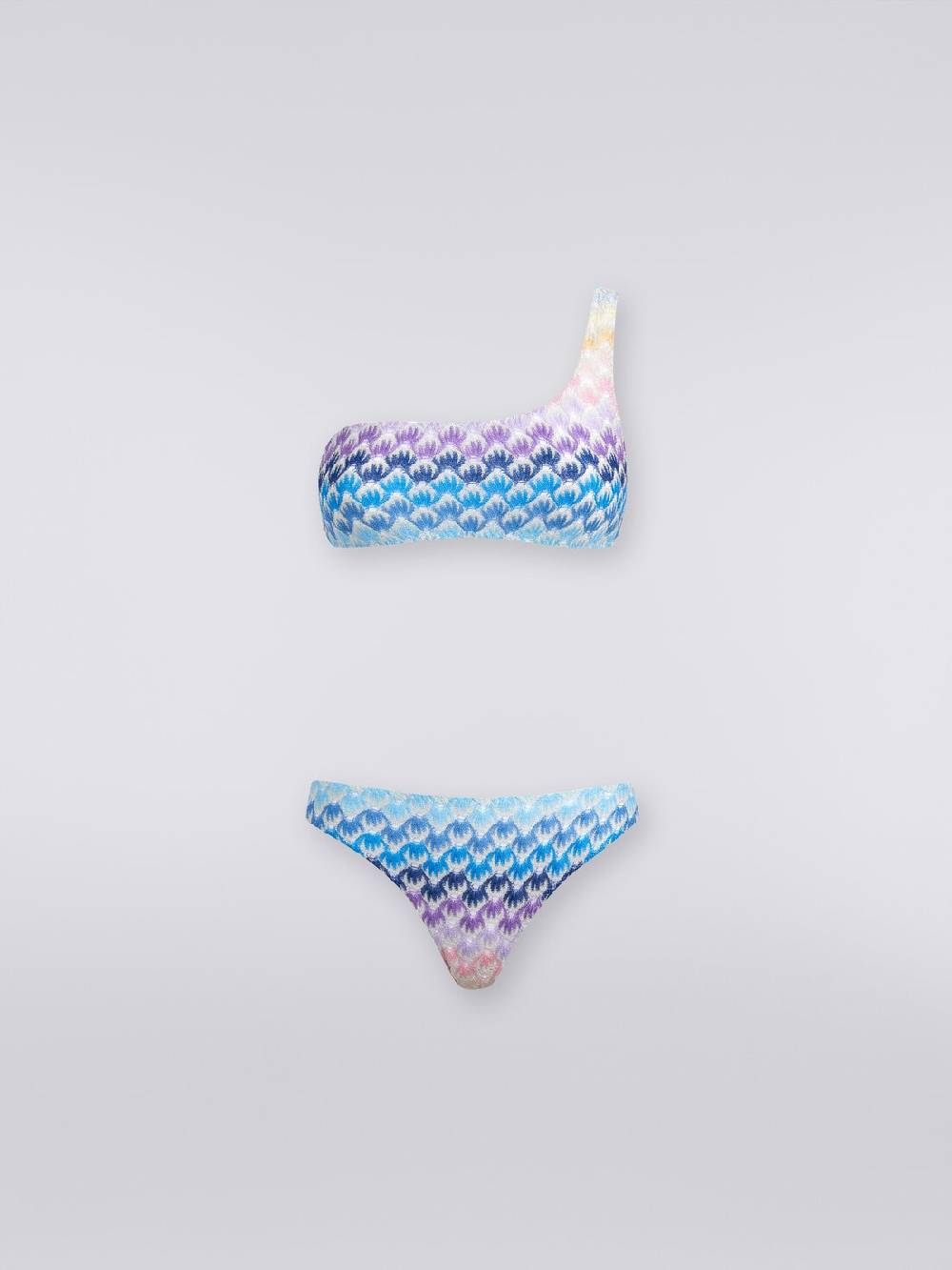 M Missoni Bikini monospalla effetto pizzo dégradé con lurex Nuova