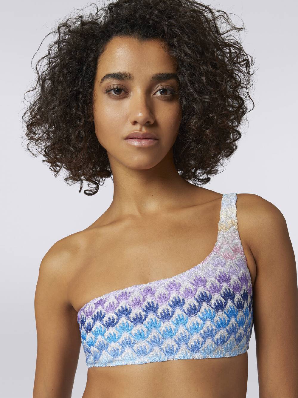 M Missoni Bikini monospalla effetto pizzo dégradé con lurex Nuova