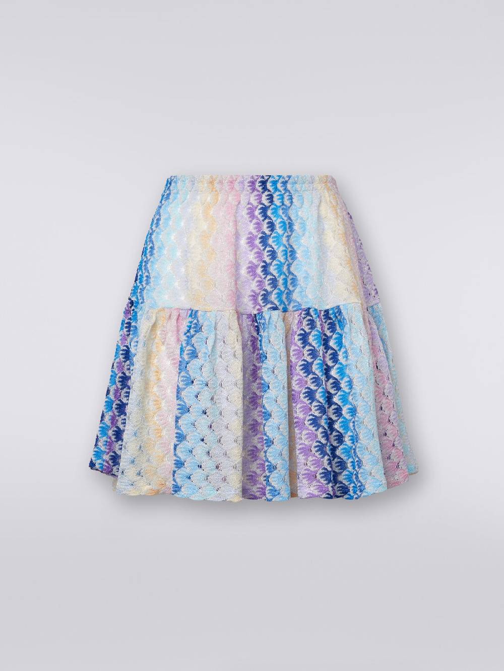 M Missoni Minigonna a balze effetto pizzo dégradé 2025