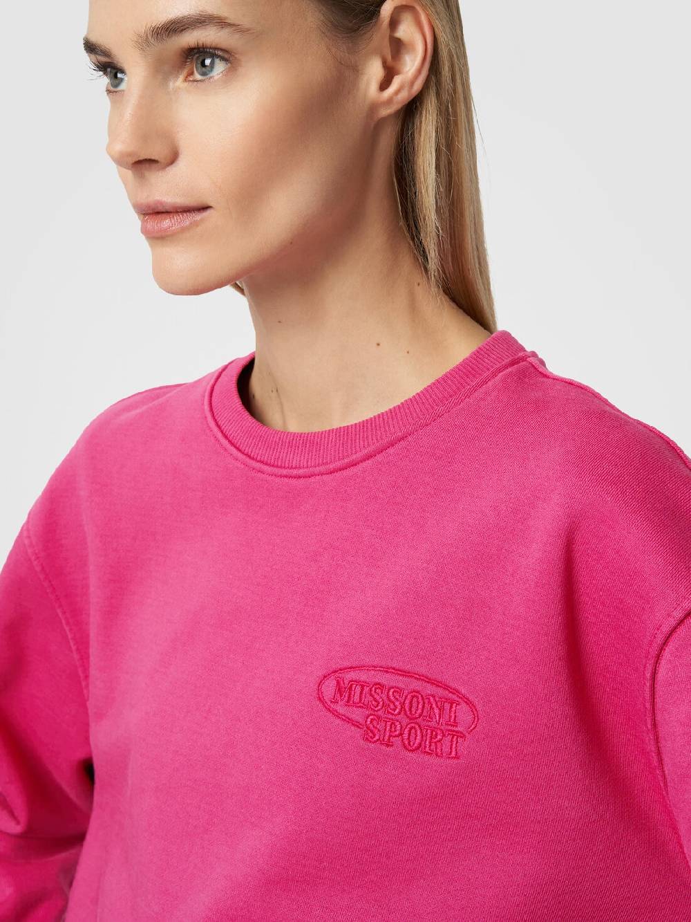 M Missoni Felpa girocollo in cotone con logo In Linea