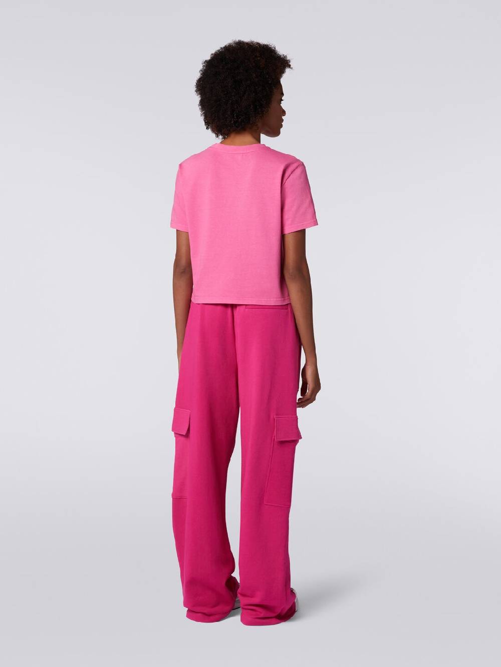M Missoni T-shirt girocollo crop in cotone con logo Nuovo