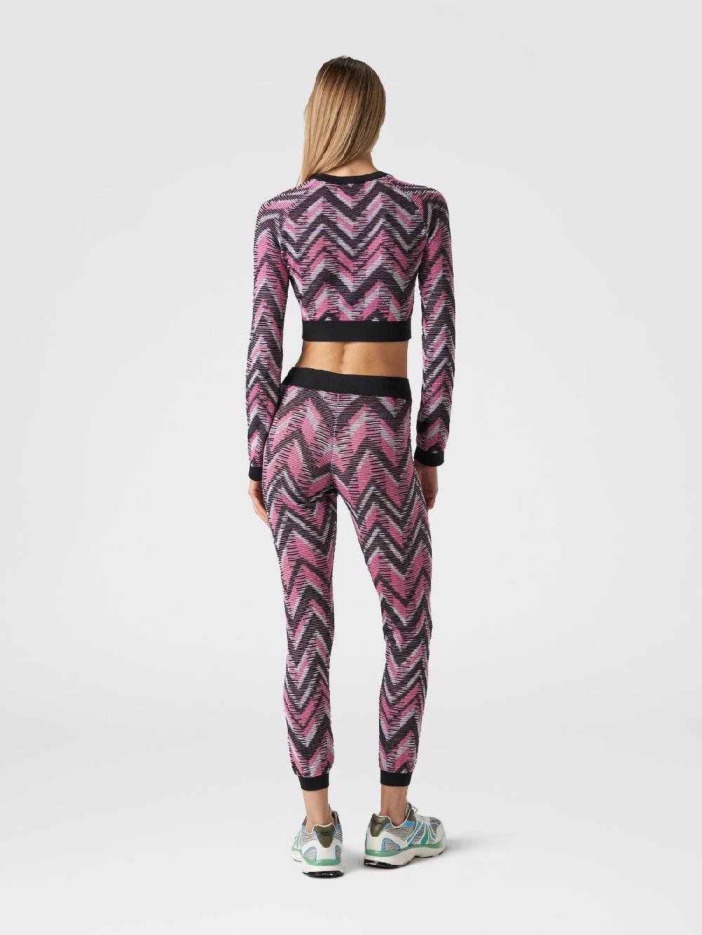 M Missoni Leggings in maglia chevron con logo Promozione