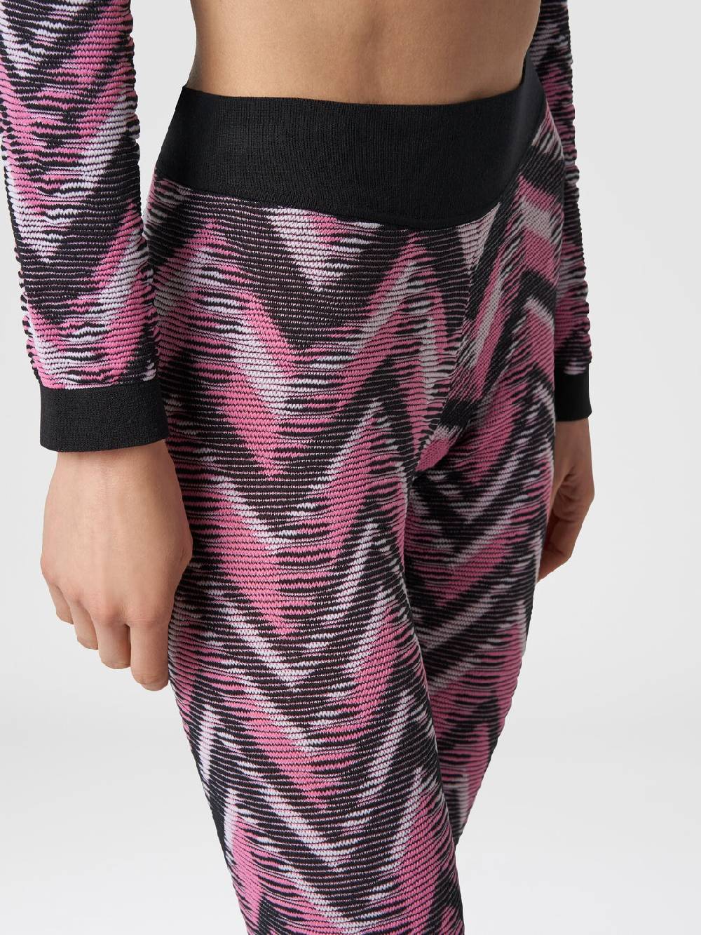 M Missoni Leggings in maglia chevron con logo Promozione