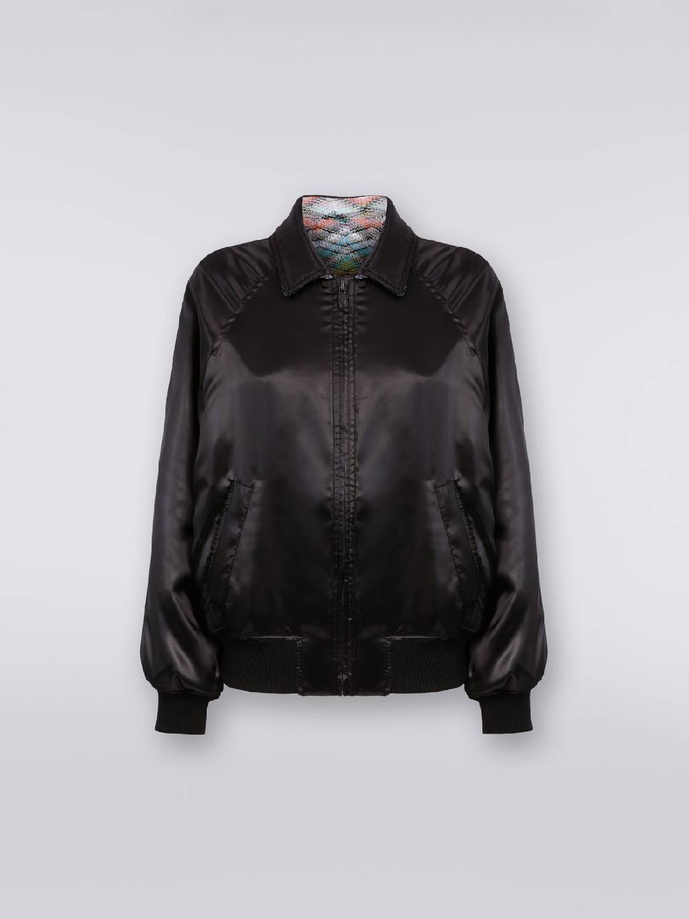 M Missoni Bomber reversibile in raso e in maglia con lurex Pezzi Unici