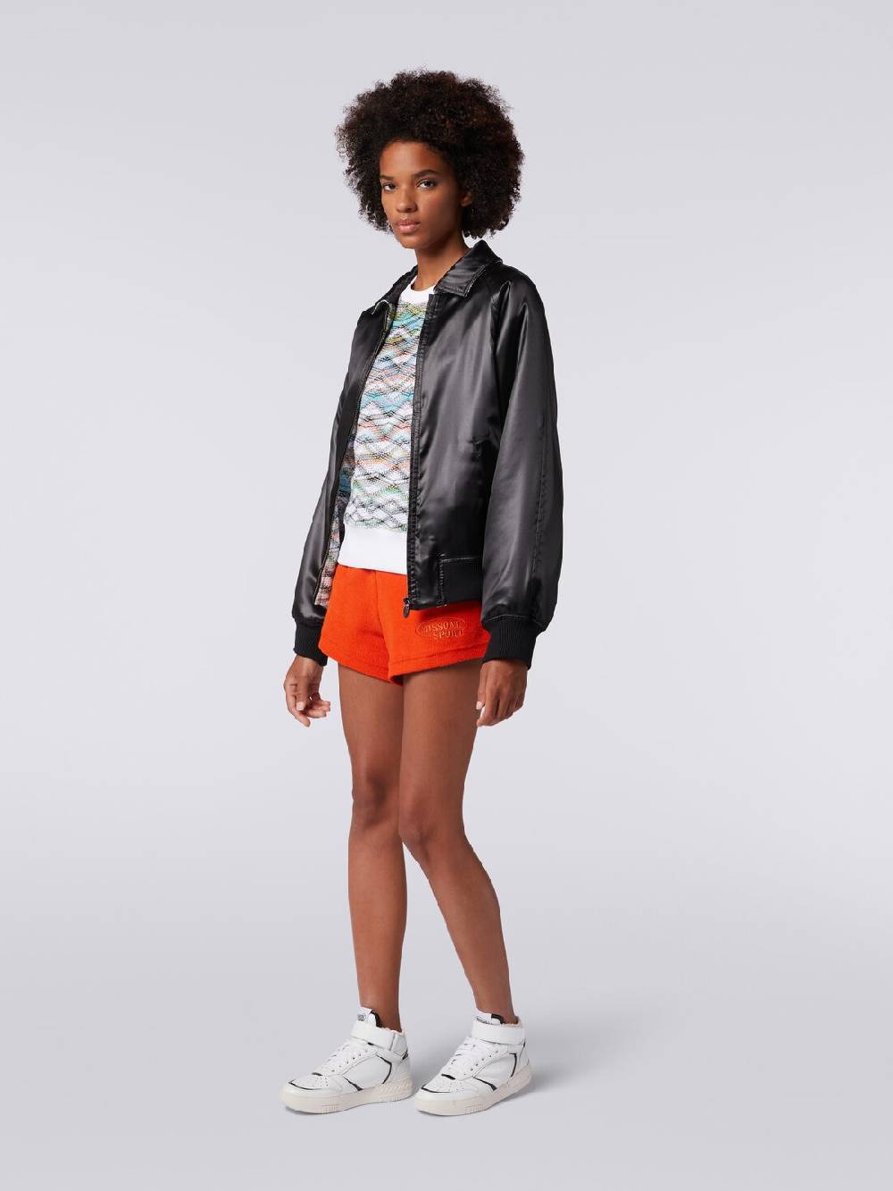 M Missoni Bomber reversibile in raso e in maglia con lurex Pezzi Unici