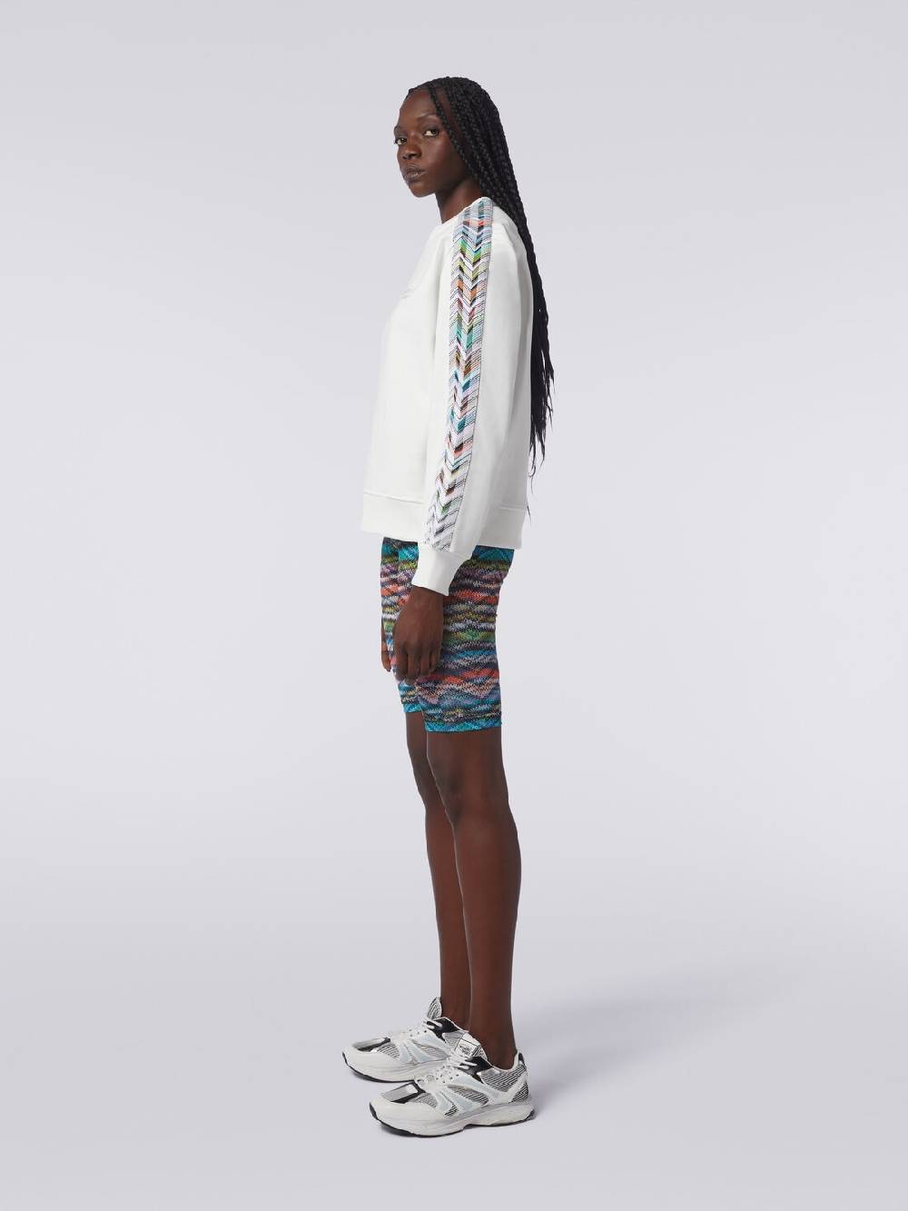 M Missoni Felpa girocollo con logo e dettagli in maglia Soddisfazione Garantita