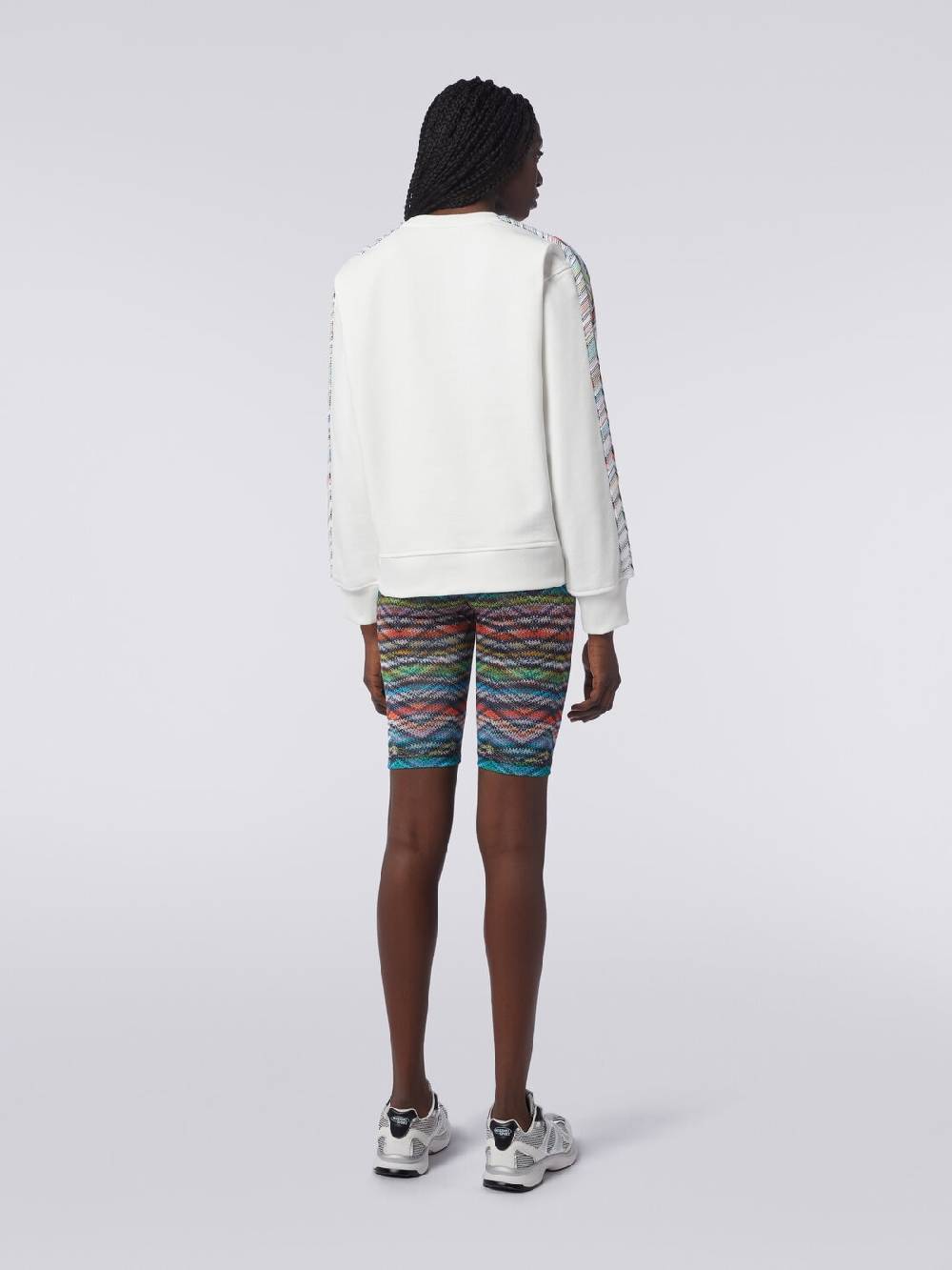 M Missoni Felpa girocollo con logo e dettagli in maglia Soddisfazione Garantita