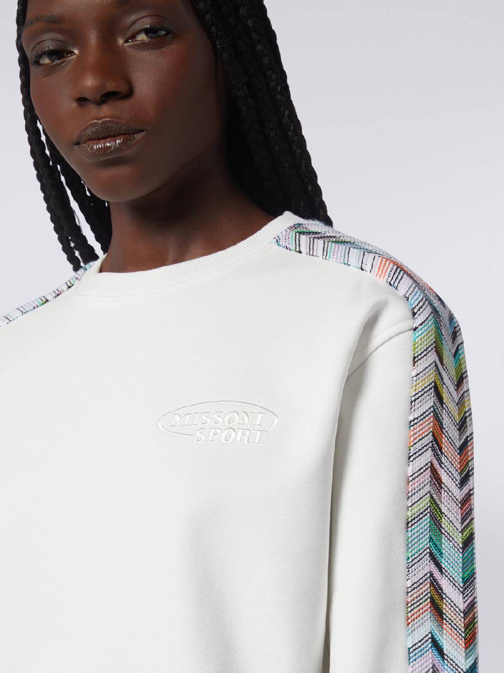 M Missoni Felpa girocollo con logo e dettagli in maglia Soddisfazione Garantita