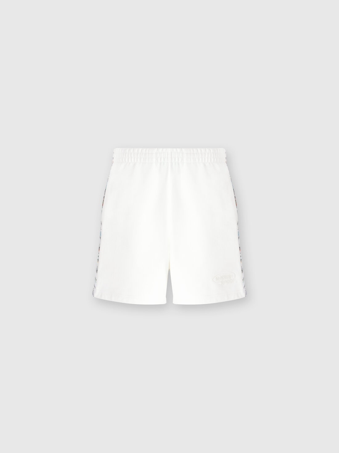 M Missoni Shorts in felpa di cotone con logo e bande laterali in maglia Qualità Garantita
