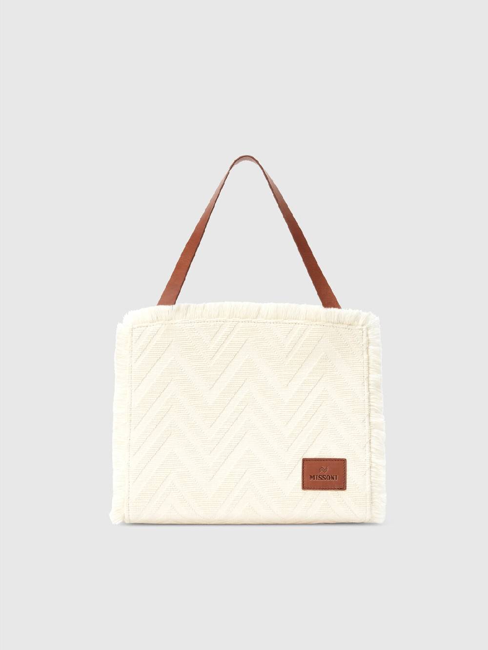 M Missoni Tote bag in misto cotone chevron Negozi Online