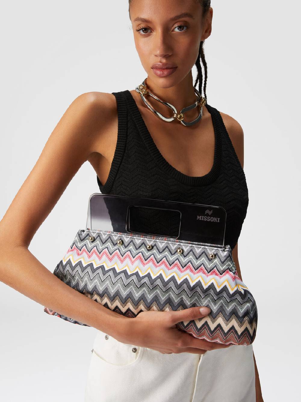 M Missoni Pouch in misto cotone Promozione Limitata