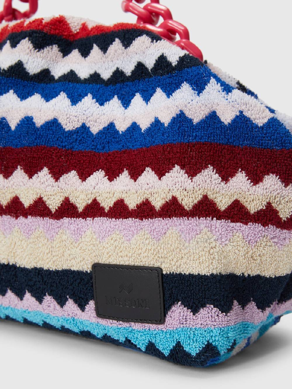 M Missoni Clutch in spugna di cotone zig zag Affare Del Giorno