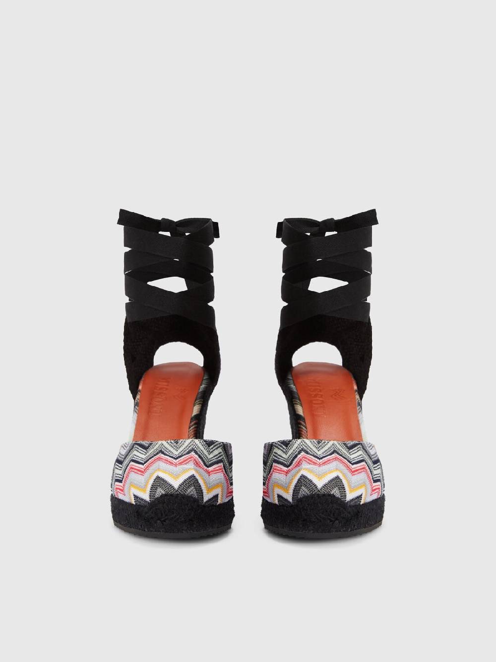 M Missoni Espadrilles con tomaia in tessuto chevron e zeppa Novità