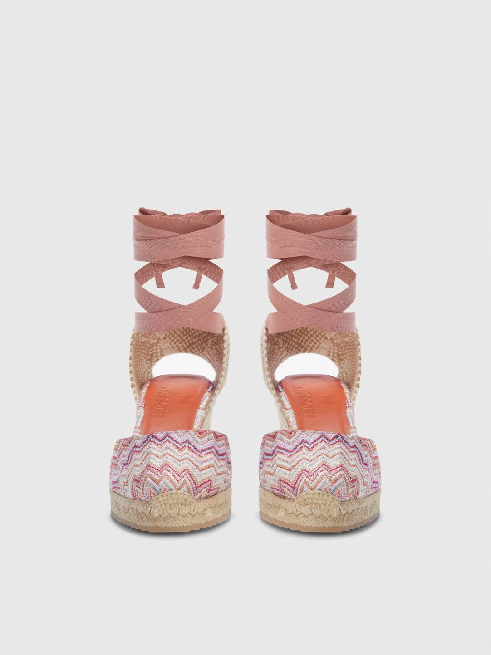 M Missoni Espadrilles con tomaia in tessuto chevron e zeppa Presa