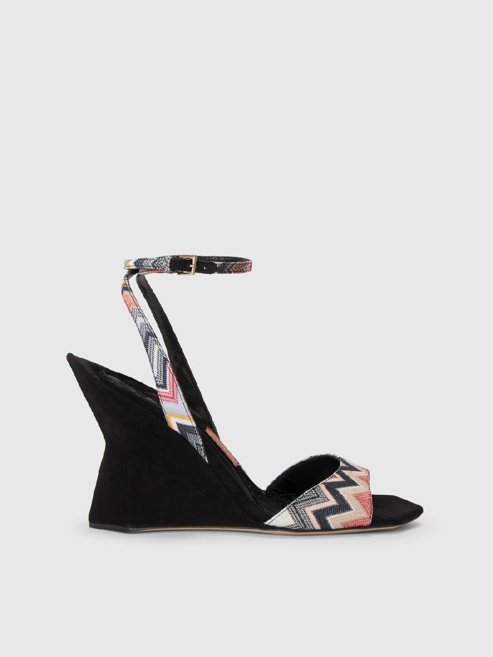 M Missoni Sandali con tacco e motivo chevron