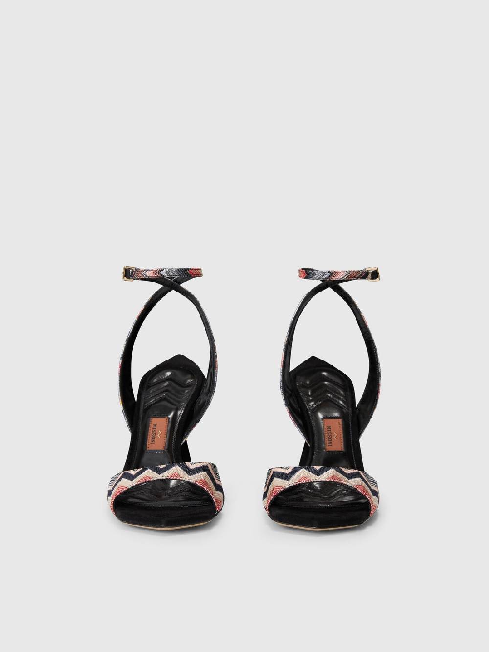 M Missoni Sandali con tacco e motivo chevron Offerta