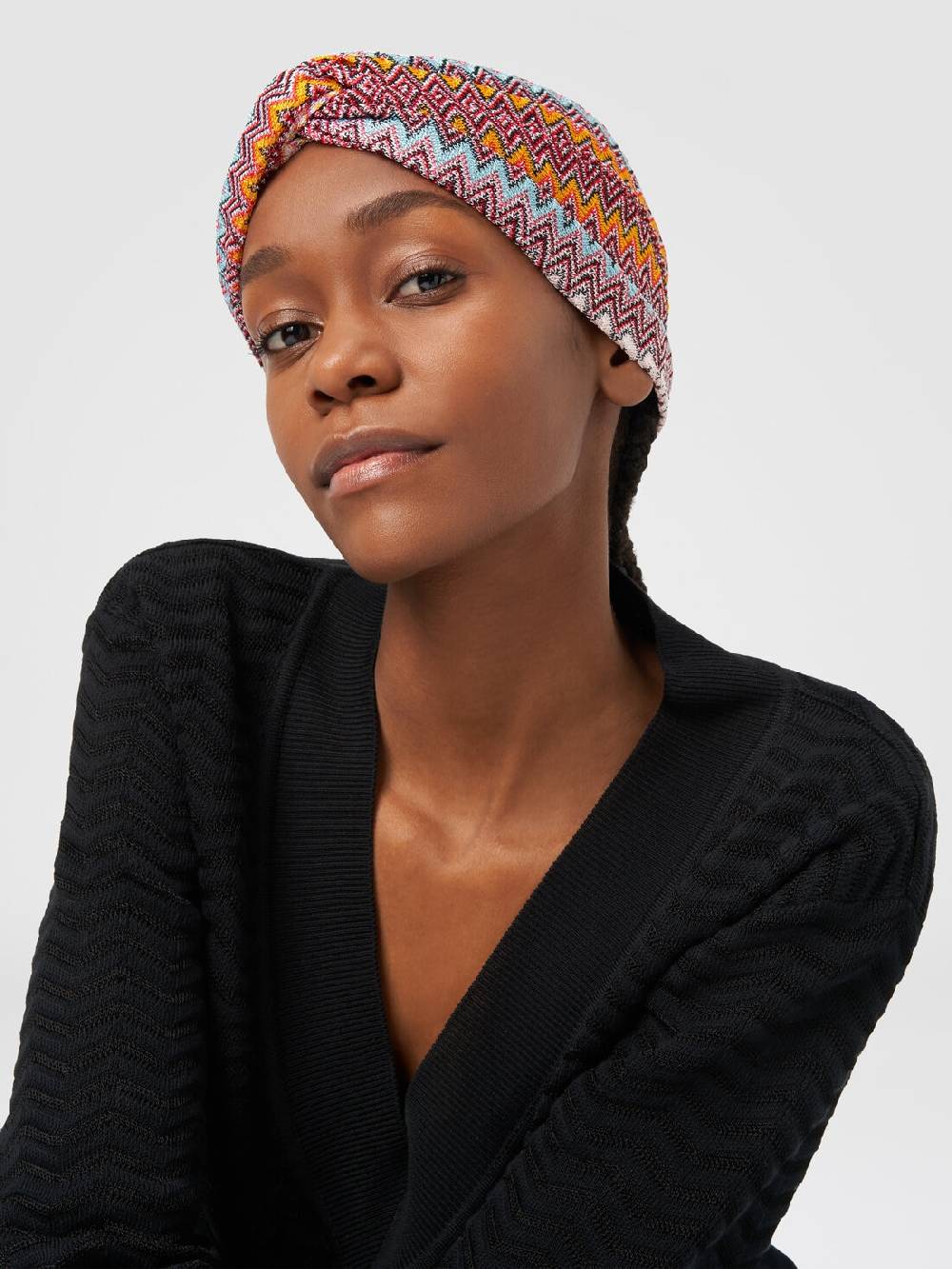 M Missoni Fascia in viscosa con motivo chevron In Vendita