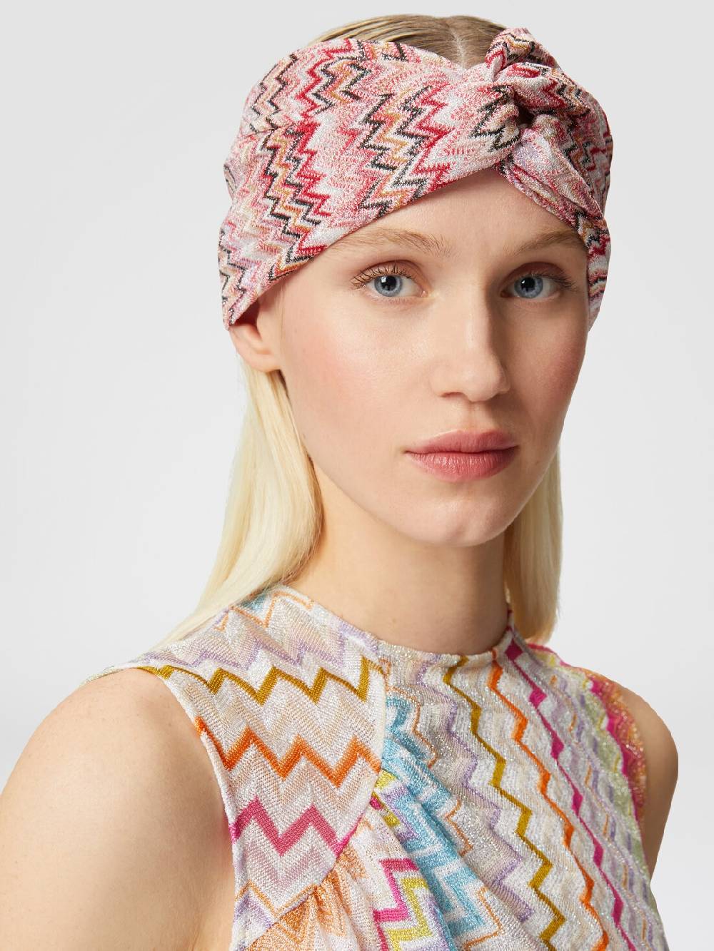M Missoni Fascia in viscosa chevron con lurex Offerte