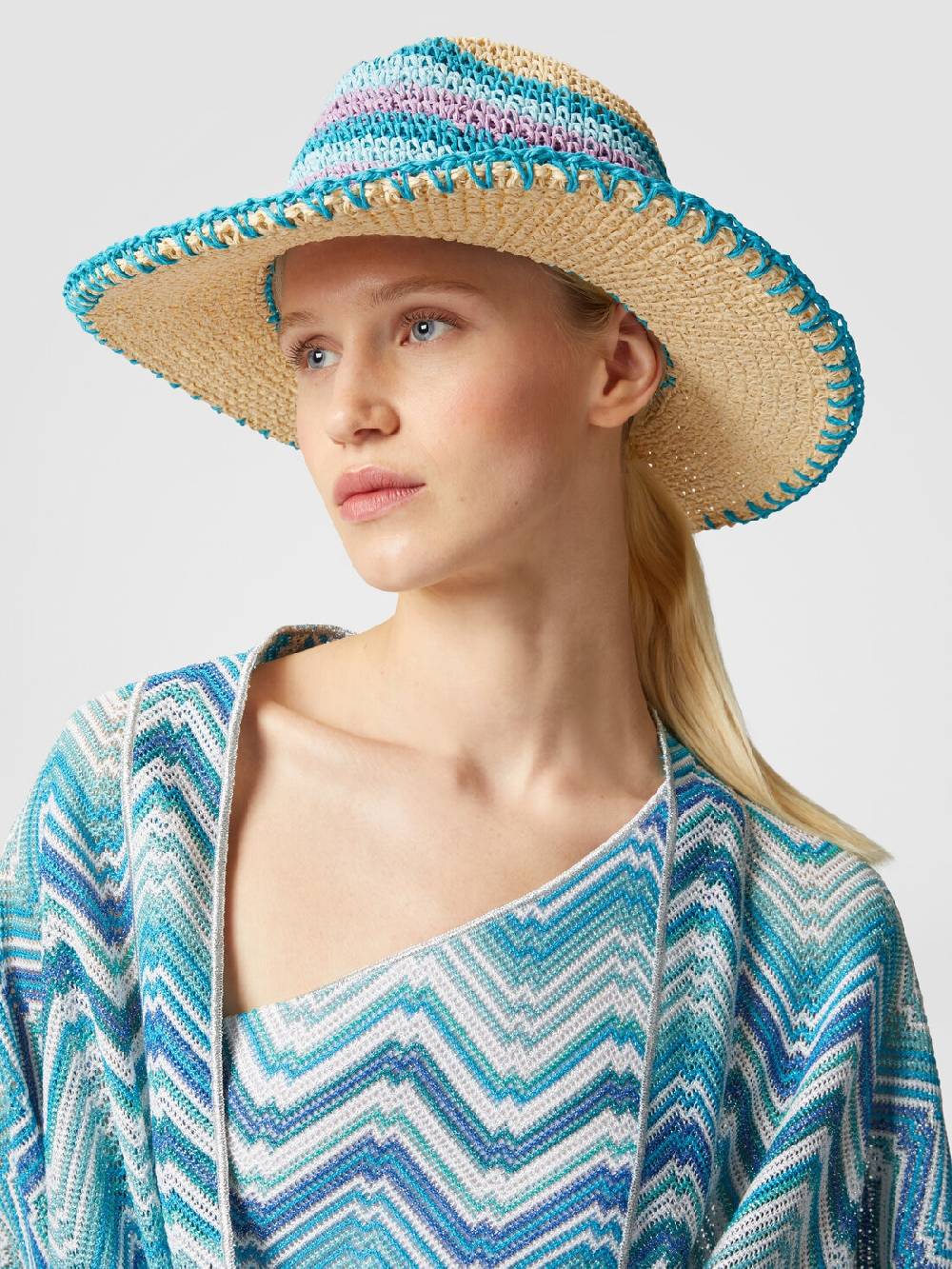 M Missoni Cappello in nylon con lavorazione a uncinetto Vendita Calda