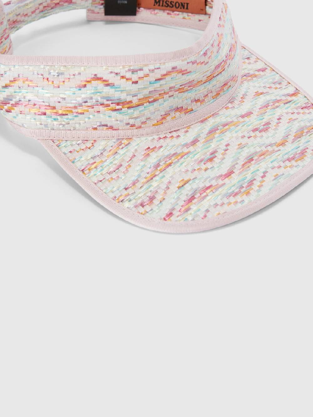 M Missoni Cappello con visiera in viscosa e cotone chevron Vendita Economica